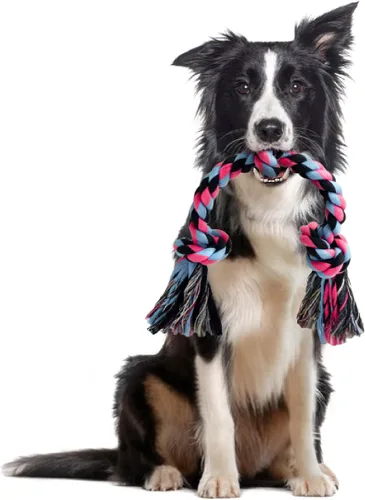 Miniatura 8 de SHARLOVY Juguetes para perros para masticadores agresivos, bolas de perro para razas grandes, juguetes masticables de cuerda de algodón resistente 6