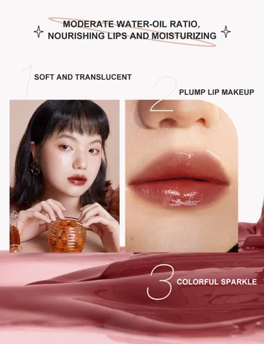 Miniatura 5 de INTO YOU Brillo de labios, mancha de labios de larga duración, tinte de labios, brillo voluminizador de labios, brillo labial con purpurina, lápiz