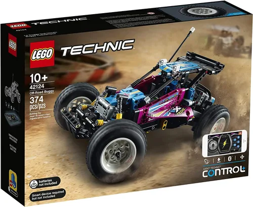 Miniatura 3 de LEGO Technic Off-Road Buggy 42124 - Kit de construcción modelo; juguete retro controlado por aplicación para niños, nuevo 2021 (374 piezas)