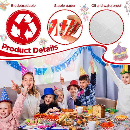 Miniatura 3 de Tenceur 50 Piezas Bandejas de Papel de Carnaval para Alimentos 2lb Decoraciones de Carnaval Cuencos de Nachos a Rayas Rojas y Blancas Barcos