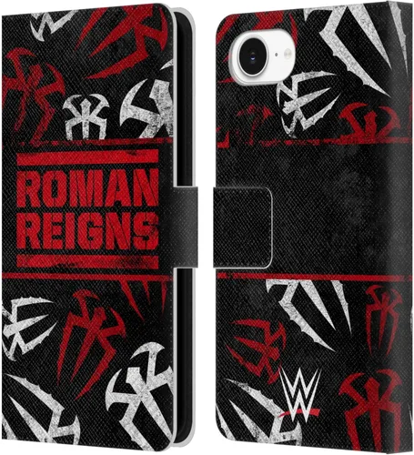 Miniatura 35 de Head Case Designs Officially Licensed WWE Distressed Logo Roman Reigns Leather Wallet Case Compatible with Apple iPhone 11