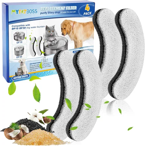 Miniatura 10 de Reemplazo de filtro de cuenco de agua para perros, filtros de fuente para mascotas para dispensador de agua para perros DF10 y DF30 (paquete de 12)