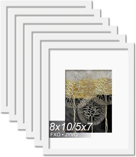 Miniatura 105 de Fxojyvo Marco de Fotos de 4x6, Muestra Foto de 3.5x5 con Paspartú o 4 x 6 Sin Paspartú, Liviano y de Alta Transparencia Marco de 4 por 6 para Pared
