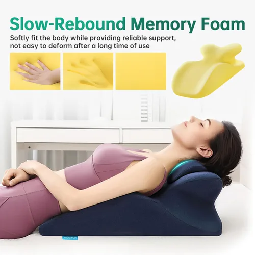 Miniatura 7 de MOONYOOY Almohada ergonómica de espuma viscoelástica para dormir, reflujo ácido y alivio de la ERGE, almohada de apoyo de cama elevada para dolor