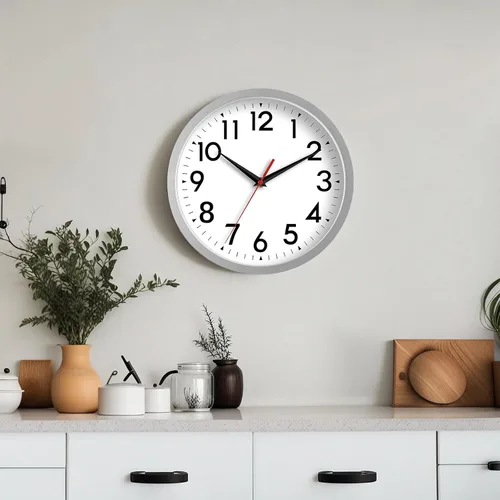 Miniatura 5 de DAXSMY Reloj de pared de 14 pulgadas, funciona con pilas, grande, silencioso, sin tic tac, analógico, decorativo, para sala de estar, oficina