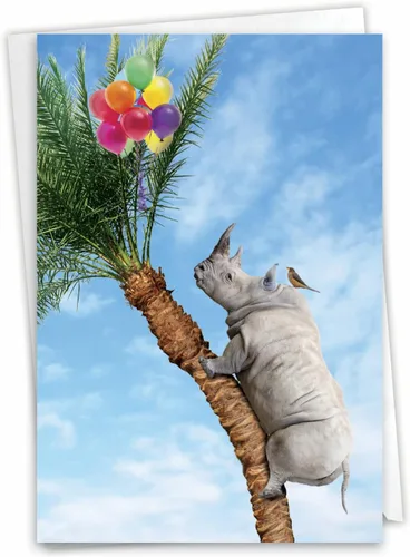 Miniatura 9 de NobleWorks - Divertida tarjeta de felicitación de Pussycat con sobre de 5 x 7 pulgadas (1 tarjeta), diseño de gato de buena suerte C7861CGG