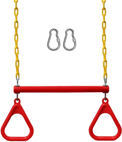 Miniatura 10 de Jungle Gym Kingdom Juegos de columpios para patio trasero, barras trepadoras y accesorios de columpios, el juego incluye barra de columpio de Verde
