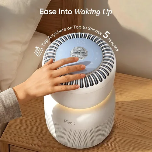 Miniatura 7 de LEVOIT - Purificador de aire para dormitorio del hogar con filtro HEPA, máquina de sonido de ruido blanco y luz nocturna libre de luz azul para un