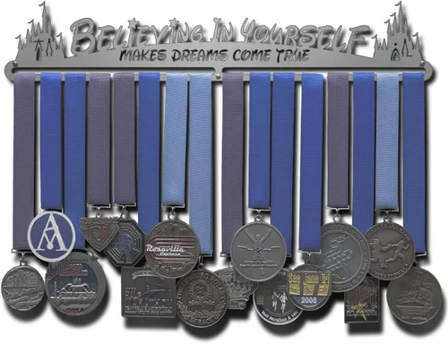 Miniatura 11 de Allied Medal Hangers - Creer en ti mismo hace que los sueños se hagan realidad - Múltiples opciones de tamaño disponibles - Soporte para medallas