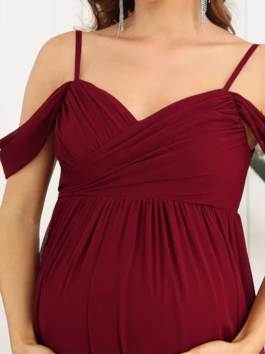 Miniatura 5 de Ever-Pretty Vestido de fiesta formal de maternidad con cuello en V y mangas cortas para mujer 20809