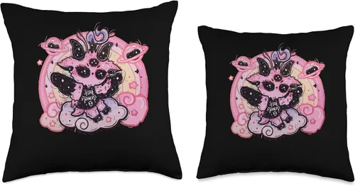 Miniatura 3 de Creepy baby Baphomet Occult art Pastel Goth Devilish Baby Baphomet - Almohada de 16 x 16 pulgadas, multicolor