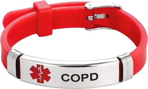 Miniatura 3 de TGLS Pulsera de identificación de alerta médica roja para mujer, acero inoxidable, para primeros auxilios de emergencia, alerta de salud, pulsera
