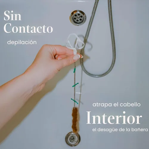 Miniatura 2 de DrainWig Atrapasador de pelo de drenaje de bañera, trampa desechable para el cabello, fácil de instalar en el drenaje de la bañera, ayuda a prevenir