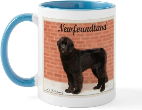 Miniatura 29 de CafePress Newfoundland Dog Drool Zone Taza de café de cerámica de 11 oz (11.0 fl oz)
