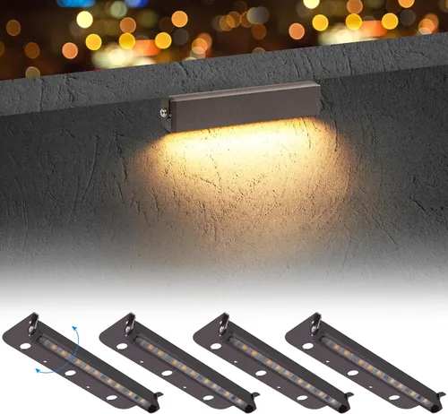 Paquetes de 4 unidades de 3 W, 17 cm de LED para pavimentación de paisaje, luces de pared de retención de bajo voltaje de 12 V AC/DC, iluminación de