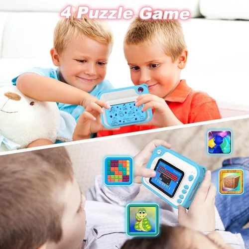 Miniatura 9 de Cámara para niños con impresión instantánea, video de 1080P, tarjeta SD de 32 GB, juguete para niños, regalos de cumpleaños de Pascua para niños