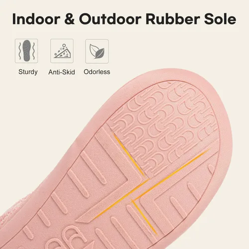 Miniatura 4 de LongBay Pantuflas de punto de chenilla cálidas para mujer, de espuma viscoelástica, cómodas, de gamuza, esponjosas, de espuma viscoelástica, botas