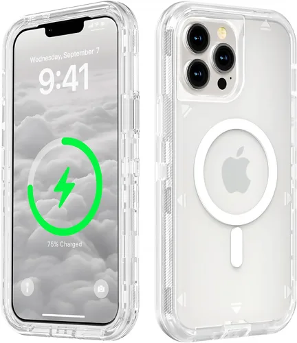 Miniatura 49 de Follaroma para iPhone 17 Pro Max, Funda Compatible con MagSafe, Funda Magnética Transparente de Doble Capa, Funda Resistente Anti-Caída y a Prueba