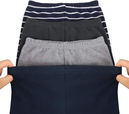 Miniatura 2 de GLASH Kids Pantalones de algodón para bebés y niños pequeños, paquete de 4 pantalones deportivos para niños de 2 a 6 años