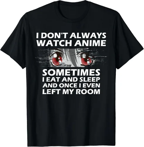 Regalo de anime para adolescentes, niñas, mujeres, niños, lindas camisetas de anime, amantes de los mercancías, Negro -