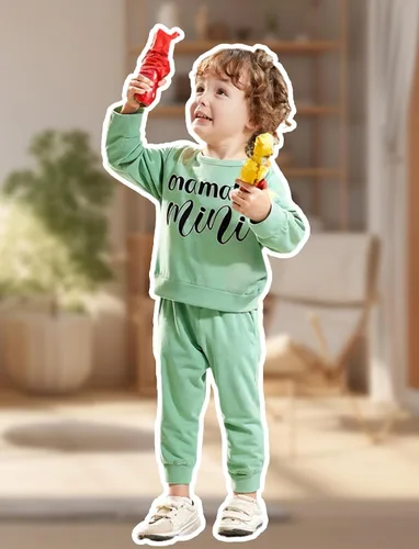 Miniatura 2 de Mikrdoo Conjunto de ropa para bebé y niña, conjunto de pantalones y tops para otoño e invierno