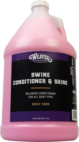 Weaver Livestock - Acondicionador y brillo para cerdos, acondicionador sin enjuague para un aspecto suave y saludable, piel, productos de brillo