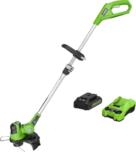 Miniatura 13 de Greenworks Cortadora de Hilo/Bordeadora Inalámbrica de 24V (Gen 2), Ancho de Corte de 12", Diseño Ultra-Ligero de 6 lbs, con Batería de 2.0Ah