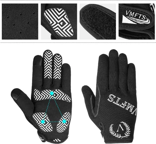 Miniatura 4 de Guantes de ciclismo VMFTS con gel y guantes deportivos sin dedos completos para fitness, levantamiento de pesas, entrenamiento de escalada