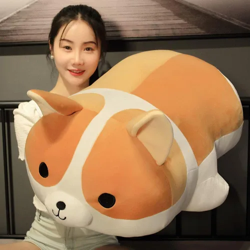 Miniatura 7 de Juguete de peluche para perros Shiba Inu, almohada de peluche para niños, cojín de peluche Corgi (60cm/23.6in)