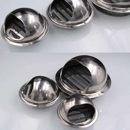 Miniatura 9 de Cubierta de chimenea de acero inoxidable 304, cubierta protectora de lluvia para tubería, tapa de ventilación de conducto, gorra de lluvia, gorra