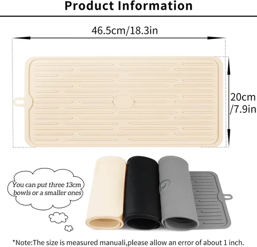 Miniatura 2 de Ptlom Mantel individual para mascotas para perros y gatos, antideslizante, impermeable, tapete de alimentación para perros que evita el Beige