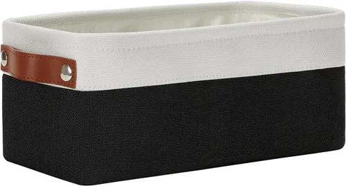 Miniatura 24 de DULLEMELO Cesta de almacenamiento pequeña, cesta de papel higiénico, contenedor de almacenamiento estrecho para baño, cesta de baño para organizar