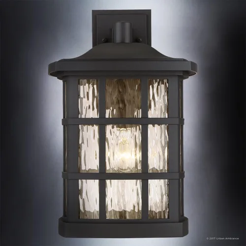 Miniatura 4 de Urban Ambiance UQL1236 - Lámpara de pared para exteriores, tamaño mediano: 17 pulgadas de alto x 11 pulgadas de ancho, con elementos