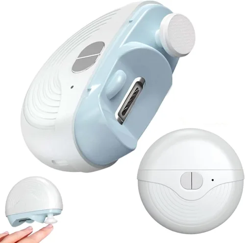 Cortaúñas eléctrico inteligente para adultos mayores, recortador automático de uñas con 3 velocidades de potencia fuerte, recortador de uñas grueso
