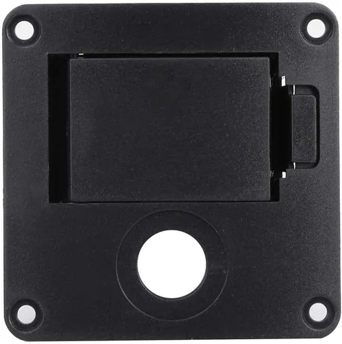 Miniatura 8 de Caja de batería para pastilla de guitarra, funda de batería de 9 V para guitarra y bajo, caja de compartimento de batería (botón cuadrado a presión)