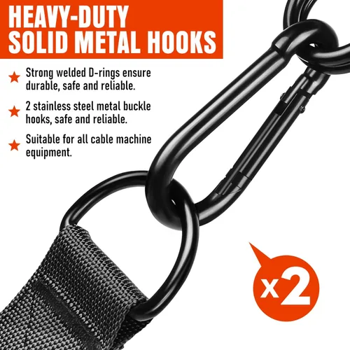 Miniatura 5 de Heavy Duty Exercise Handles, Gym Cable Handles for Cable Machine Attachments, D Handle Cable Attachments, Handles for Resistance Bands, Workout Negro