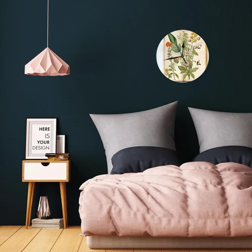 Miniatura 5 de Floral in The Old Book Round Wall Clock,10 Inch Round Easy to Read for Home Office & School Decor Clock