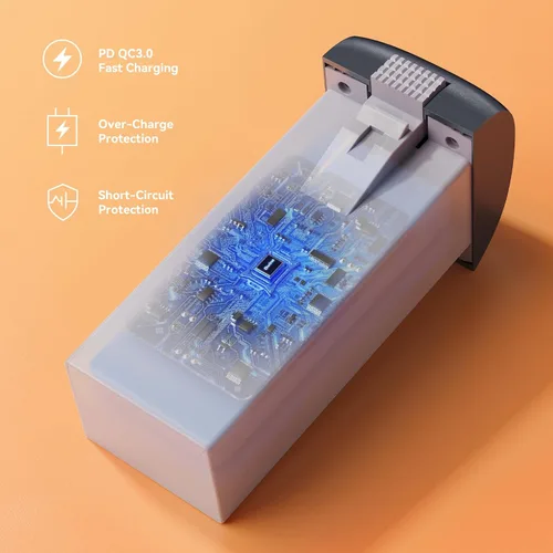 Miniatura 4 de Bwine Batería original para dron F7GIM, batería de litio recargable de 7.7 V 3200 mAh con cable tipo C, compatible con carga rápida PD y QC 3.0