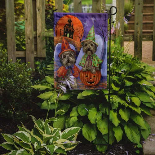 Miniatura 258 de Caroline's Treasures PPP3090GF - Bandera decorativa para jardín de bulldog inglés y otoño, para exteriores, patio, flores, tamaño de jardín
