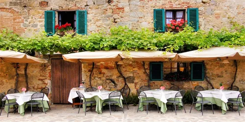 Miniatura 6 de Telón de fondo de tela de 5 x 3 pies para fotografía de boda, telón de fondo de piedra de la Toscana, telón de fondo para restaurante y mesas