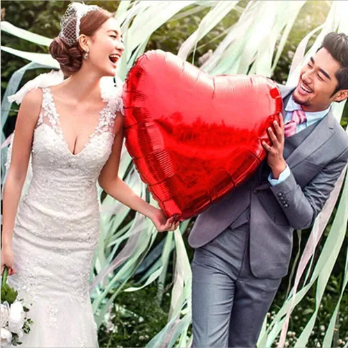 Miniatura 2 de 8 globos de corazón rojo enorme de 36 pulgadas, globos románticos de papel de aluminio de corazón grande, globos de San Valentín para bodas