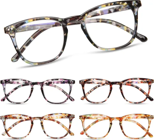 Miniatura 8 de Gafas de Lectura para Mujeres, Lentes con Bisagra de Resorte Anti Fatiga Visual, Gafas de Moda con Estampado de Patrón, Lentes de Trampa