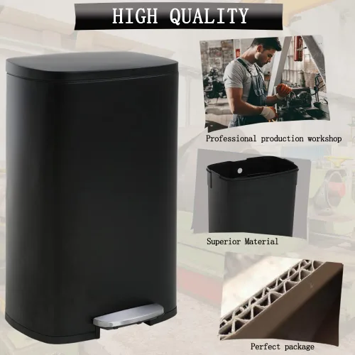 Miniatura 2 de Dkelincs Bote de basura de acero inoxidable de 13 galones con sensor de movimiento automático para cocina, bote de basura de alta capacidad sin