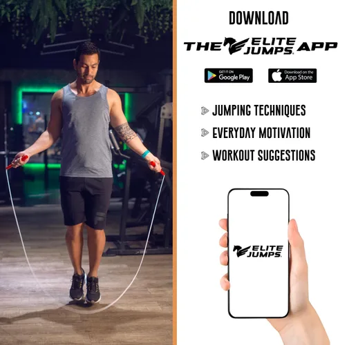 Miniatura 9 de Elite Jumps Cuerda de saltar Core – Cuerda de saltar ajustable para interiores y exteriores para entrenamiento y fitness – Cuerda de saltar de PVC