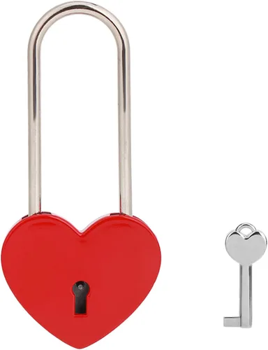Miniatura 17 de Love Lock - Candado de corazón con llave para enamorados, boda, día de San Valentín, aniversario, viajes (con llave)