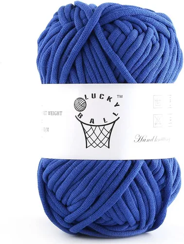 Miniatura 19 de Hilo de 100g para Ganchillo y Tejer, 66 yardas/60m de Hilo de Algodón para Principiantes, Hilo de Mezcla de Acrílico Algodón-Nylon para Kit de Blanco