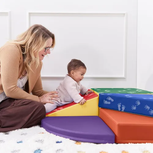 Miniatura 9 de ECR4Kids SoftZone Junior Tiny Twisting Climber, juego para principiantes, manos y pies, 5 piezas Hands and feet