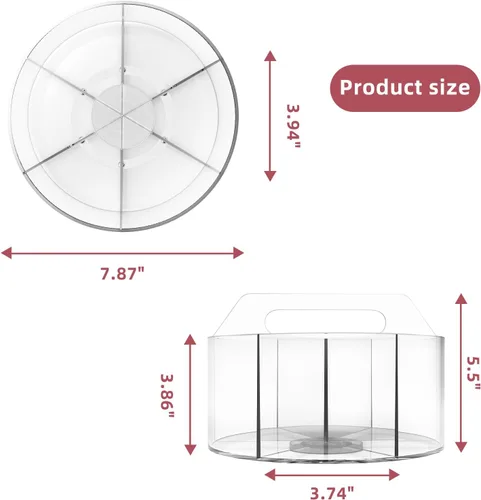 Miniatura 8 de Organizador de Lápices y Bolígrafos de Acrílico Absonic, Porta Lápices Giratório de 360 Grados, Organizador de Ceras para Niños, Organizador