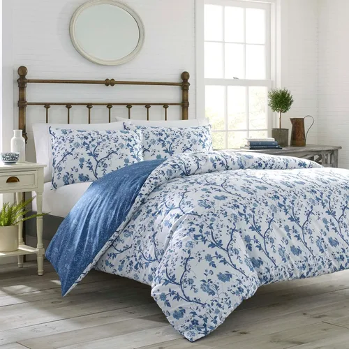 Miniatura 11 de Laura Ashley Home - Juego de funda de edredón Twin, ropa de cama de algodón reversible con fundas de almohada a juego, elegante decoración del hogar