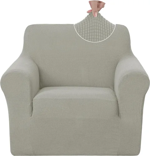 Miniatura 41 de U-NICE HOME Funda elástica para sofá, lavable, protector de muebles para sofá de 3 cojines, apta para mascotas (sofá, gris)
